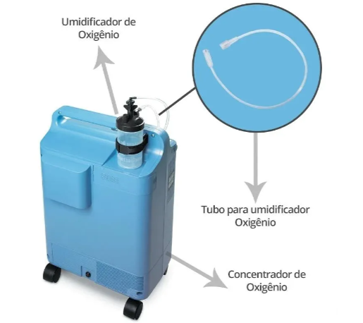 Mangueira para conexão umidificador x concentrador O2 Everflo